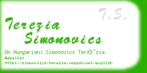 terezia simonovics business card